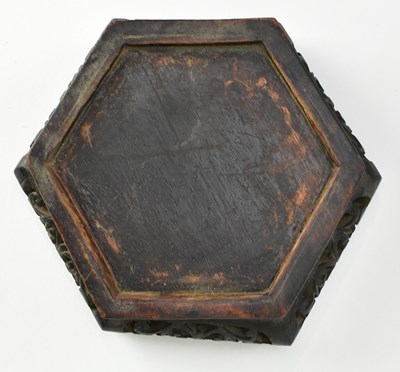 Lot 131 - REPUBLIC FAMILLE ROSE HEXAGONAL FIGURINE LIDDED JAR 民国粉彩人物六方盖罐