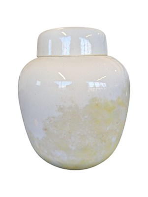 Lot 191 - 1918 RUSKIN POTTERY YELLOW LUSTRE GINGER JAR