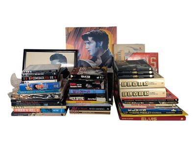 Lot 353 - COLLECTION OF LATE 20TH / 21ST CENTURY ELVIS PRESLEY BOOKS, DVDS & MEMORABILIA