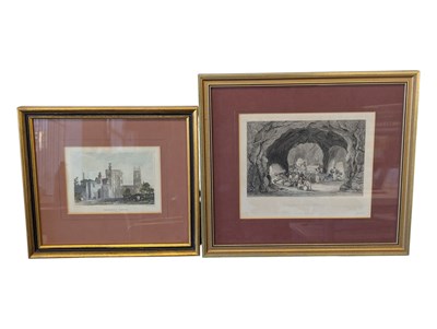 Lot 365 - LOCAL INTEREST - TWO 19TH CENTURY ETCHINGS FRAMED & GLAZED
