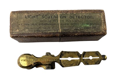 Lot 139 - HYAMS 19TH CENTURY BRASS SOVEREIGN ROCKER