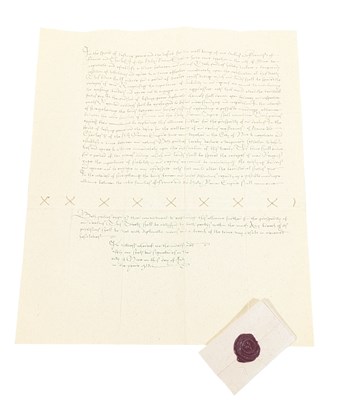 Lot 379 - WOLF HALL (2024) - PRODUCTION PROP - FRANCE AND SPAIN TREATY AND LETTER