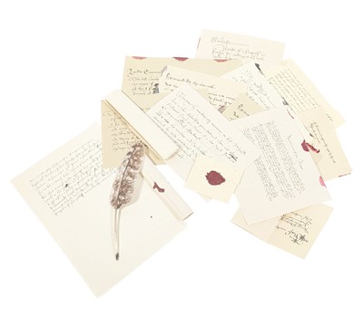 Lot 380 - WOLF HALL (2024) - THOMAS CROMWELL - PRODUCTION PROP LETTERS AND QUILL