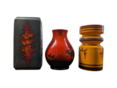Lot 86 - COLLETION OF THREE STUDIO POTTERY VASES