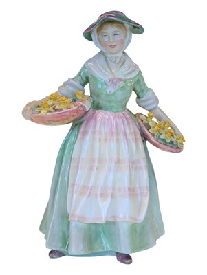 Lot 443 - ROYAL DOULTON - EARLY 20TH CENTURY DAFFY DOWN DILLY PORCELAIN FEMALE FIGURE