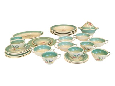 Lot 439 - SUSIE COOPER - MID CENTURY CERAMIC DINNER SERVICE IN DRESDEN SPRAY PATTERN