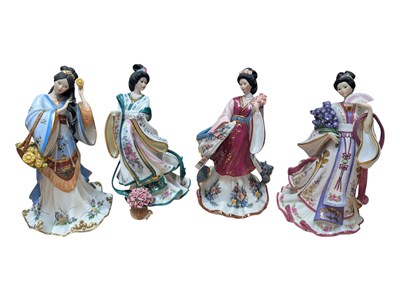 Lot 433 - DANBURY MINT - FOUR LATE 20TH CENTURY FIGURES IN THE PRINCESS COLLECTION BY LENA LIU