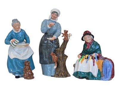 Lot 438 - ROYAL DOULTON - THREE VINTAGE 20TH CENTURY PORCELAIN FEMALE FIGURES