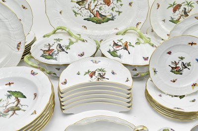 Lot 100 - HEREND HUNGARY - ROTHSCHILD BIRD - FINE BONE CHINA PART DINNER SERVICE