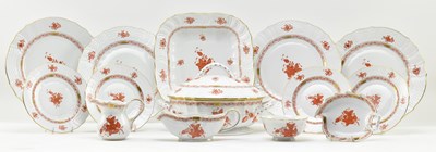 Lot 150 - HEREND, HUNGARY - ORANGE APPONYI CHINESE BOUQUET DINNERWARE