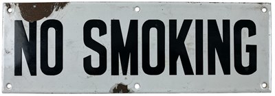 Lot 73 - NO SMOKING - 20TH CENTURY PORCELAIN ENAMEL SIGN