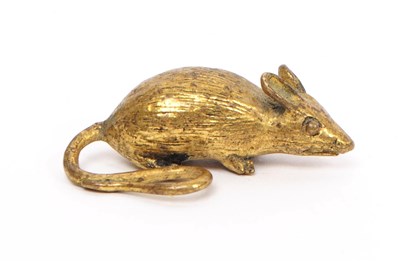 Lot 255 - EARLY 20TH CENTURY BRASS MINIATURE MOUSE FIGURE