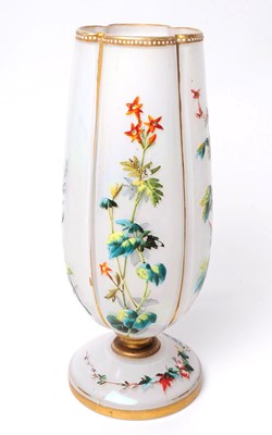 Lot 68 - 19TH CENTURY VICTORIAN HAND PAINTED GLASS VASE