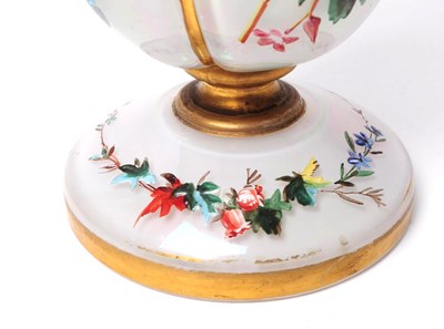 Lot 68 - 19TH CENTURY VICTORIAN HAND PAINTED GLASS VASE