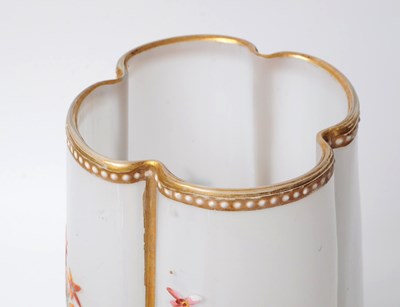 Lot 68 - 19TH CENTURY VICTORIAN HAND PAINTED GLASS VASE