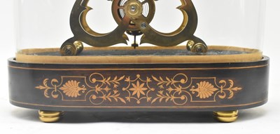 Lot 31 - EARLY 20TH CENTURY BRASS SINGLE FUSEE SKELETON MANTEL CLOCK IN DOME