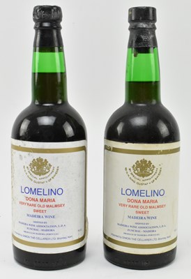 Lot 204 - TWO LOMELINO DONA MARIA VERY RARE OLD MALMSEY SWEET MADEIRA WINE