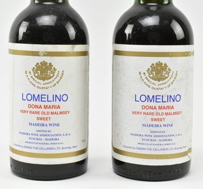 Lot 199 - TWO LOMELINO DONA MARIA VERY RARE OLD MALMSEY SWEET MADEIRA WINE