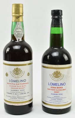 Lot 200 - TWO MADEIRA PORTUGAL LOMELINO SWEET WINE BOTTLES