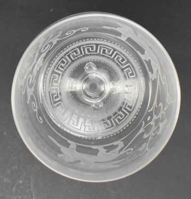 Lot 55 - VICTORIAN 19TH CENTURY ENGRAVED GLASS WINE CHALICE