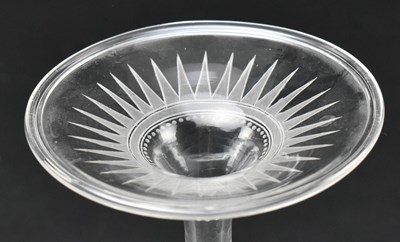 Lot 55 - VICTORIAN 19TH CENTURY ENGRAVED GLASS WINE CHALICE