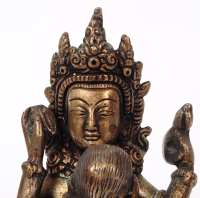Lot 263 - TIBETAN BUDDHIST YAB YUM FIGURE