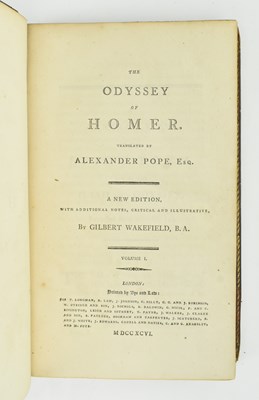 Lot 24 - BINDINGS. 1797 THE ODYSSEY & THE ILIAD OF HOMER TRANS. POPE IN FULL LEATHER