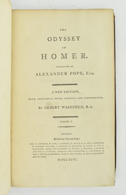 Lot 24 - BINDINGS. 1797 THE ODYSSEY & THE ILIAD OF HOMER TRANS. POPE IN FULL LEATHER