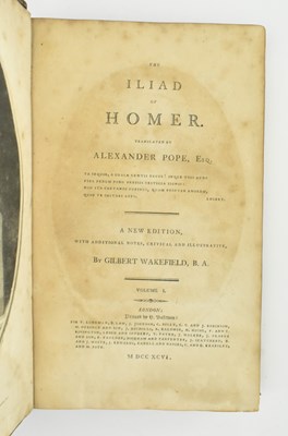 Lot 24 - BINDINGS. 1797 THE ODYSSEY & THE ILIAD OF HOMER TRANS. POPE IN FULL LEATHER