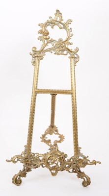 Lot 275 - LARGE ROCCOCO BRASS EASEL FRAME