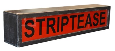 Lot 51 - STRIPTEASE - 1990S ILLUMINATED ADVERTISING LIGHT BOX SIGN