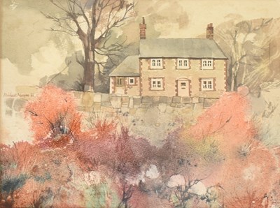 Lot 21 - MICHAEL MORGAN (1928-2014) - FARMHOUSE WITH BERBERIS - 1988