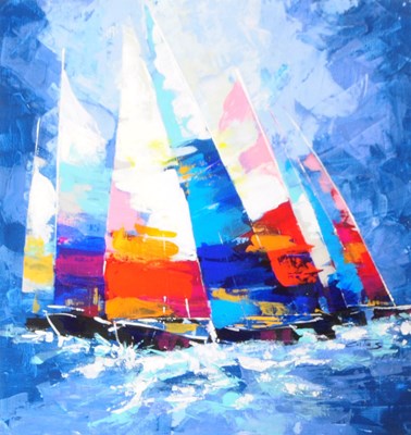 Lot 84 - CORTES (B. 1963) - SAILING BOAT