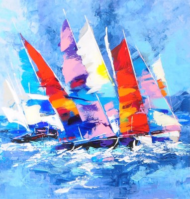 Lot 93 - CORTES (B. 1963) - SAILING BOATS