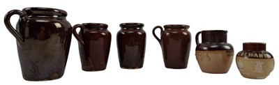 Lot 232 - VINTAGE ADVERTISING. COLLCETION OF FOUR STONEWARE JUGS & COLMAN'S POT