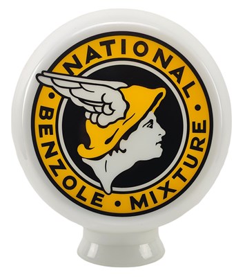 Lot 107 - NATIONAL BENZOLE - PETROL PUMP GLASS GLOBE