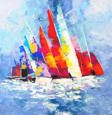 Lot 76 - CORTES (B. 1963) - SAILING BOATS