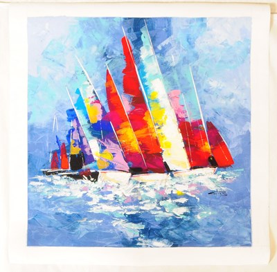 Lot 76 - CORTES (B. 1963) - SAILING BOATS
