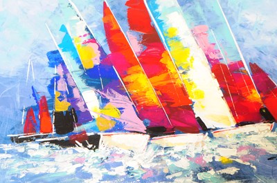 Lot 76 - CORTES (B. 1963) - SAILING BOATS