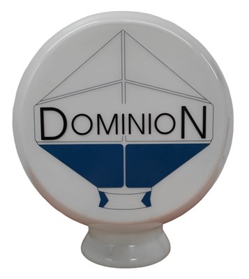 Lot 101 - HIGH END REPRODUCTION DOMINION PETROL PUMP GLOBE