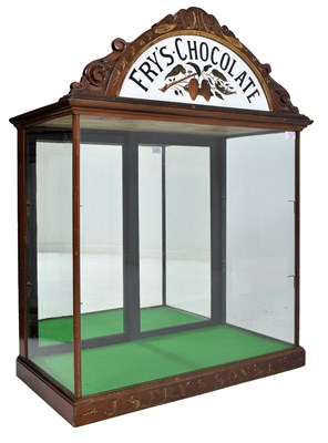 Lot 118 - FRY'S CHOCOLATE - EDWARDIAN ADVERTISING SHOP DISPLAY CABINET