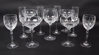 Lot 1 - WATERFORD - COLLECTION OF LISMORE CUT GLASS DRINKING GLASSES