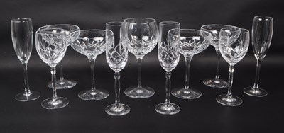 Lot 1 - WATERFORD - COLLECTION OF LISMORE CUT GLASS DRINKING GLASSES
