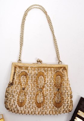 Lot 298 - THREE 1920S STYLE BEADED PURSES