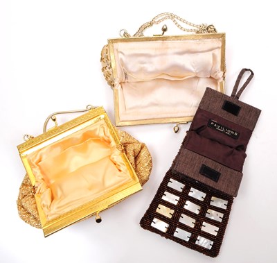 Lot 298 - THREE 1920S STYLE BEADED PURSES