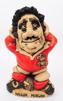 Lot 88 - JOHN HUGHES GROGG CARICATURE RUGBY PLAYER FIGURE OF MAULER MORGAN