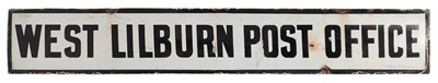 Lot 84 - WEST LILBURN POST OFFICE - ENAMEL SIGN