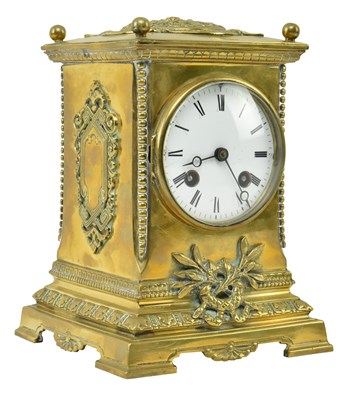 Lot 103 - JAPY FRERES, PARIS - FRENCH 19TH CENTURY BRASS CASED MANTEL CLOCK