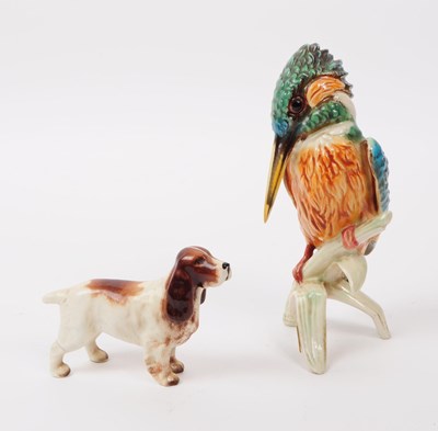 Lot 108 - TWO VINTAGE 20TH CENTURY GOEBEL & BESWICK BONE CHINA ANIMAL FIGURINES