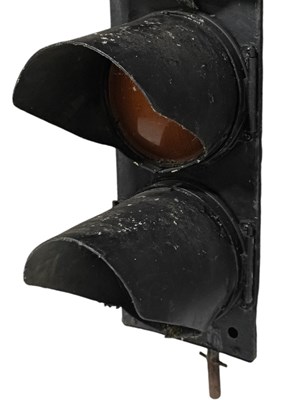 Lot 173 - 20TH CENTURY ALUMINIUM CASED TRAFFIC LIGHT